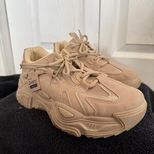 Khaki Chunky Sneakers